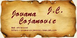 Jovana Ćojanović vizit kartica